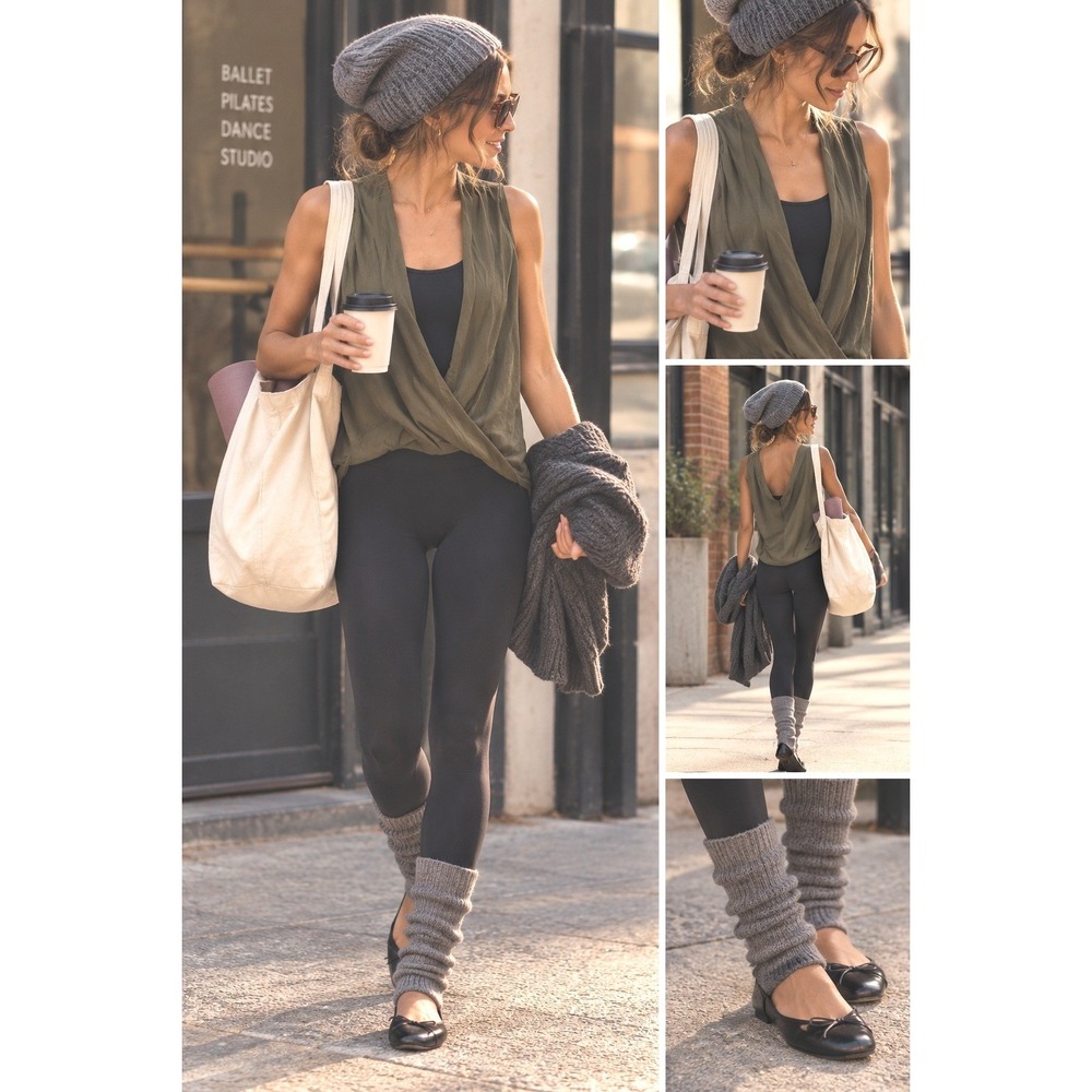 Rag & Bone wrap 100% silk olive balletcore fall color olive green layering small